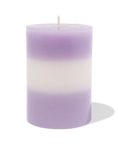 stompkaars ⌀7x10cm strepen lila-ivoor - 13506160 - HEMA