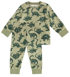 pyjama bébé en velours dino vert vert - 1000025654 - HEMA