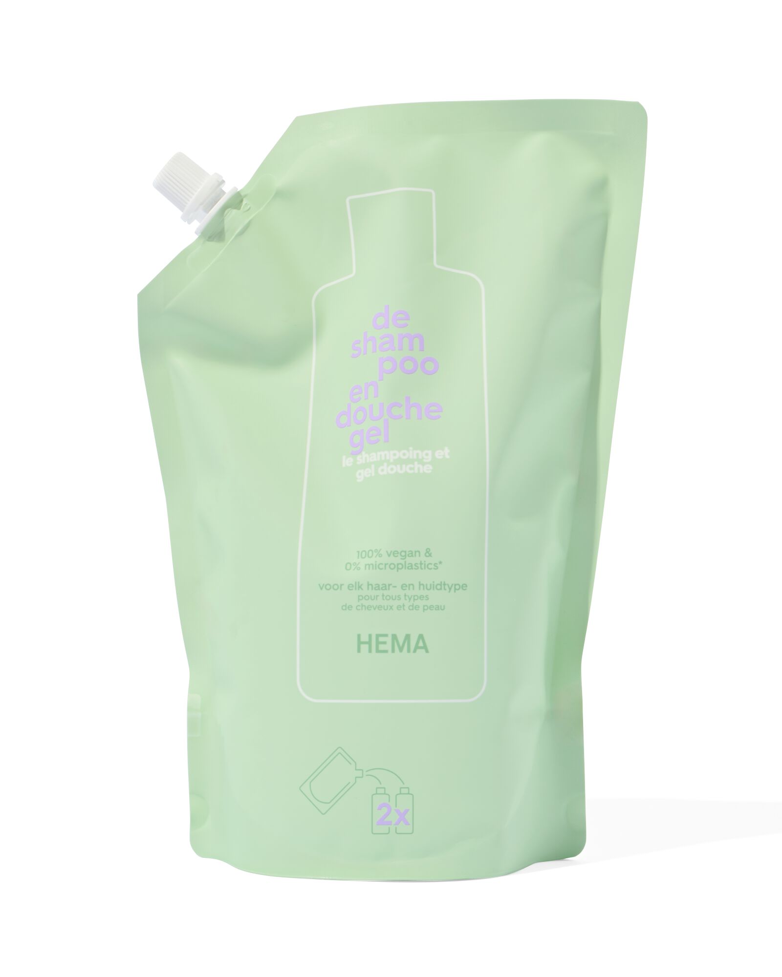 recharge shampoing et gel douche 1000ml - 11300807 - HEMA
