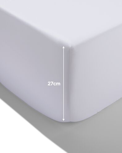 drap-housse 180x220cm satin blanc  - 5190094 - HEMA