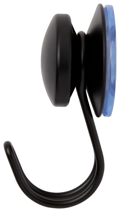 handdoekhaak met zuignap zwart - 80300155 - HEMA