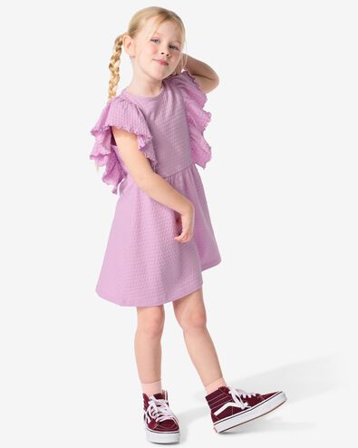 Kinder-Kleid, Rüschen violett 86/92 - 30864360 - HEMA