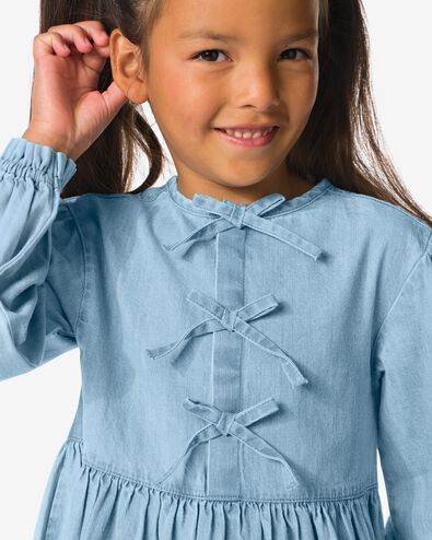 Kinderkleid mit Schleifen in A-Linie blau blau - 30839837BLUE - HEMA