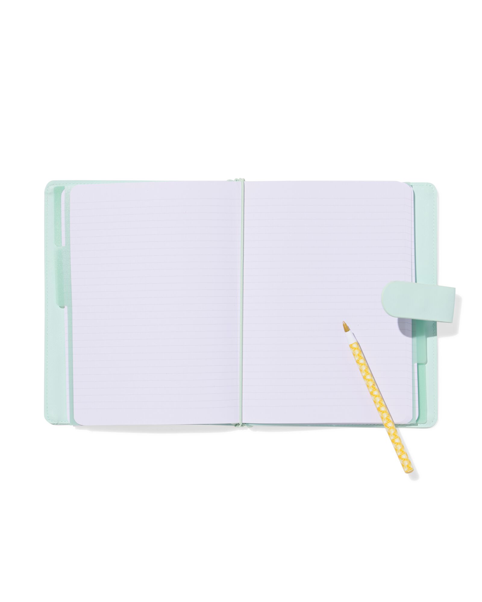 carnet rechargeable A5 lign&eacute; vert - 14170093 - HEMA