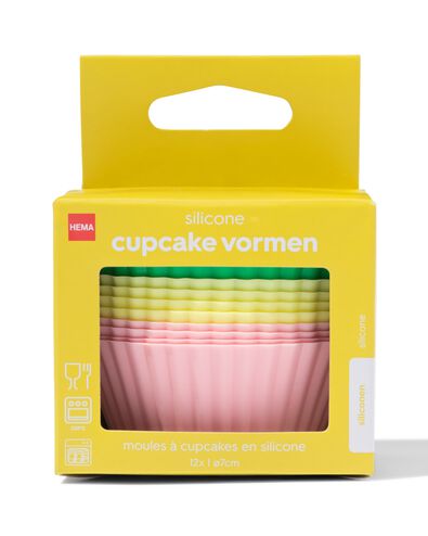 moules &agrave; cupcakes en silicone - lot de 12 - 80800612 - HEMA