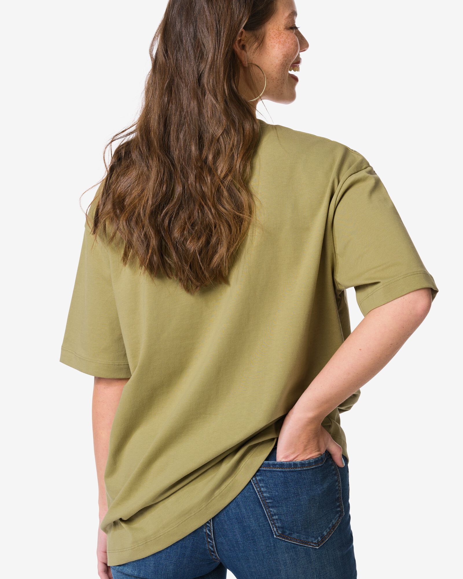dames T-shirt Do jersey groen groen - 36303520GREEN - HEMA