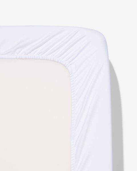 drap-housse - hôtel coton satiné blanc blanc - 1000014013 - HEMA
