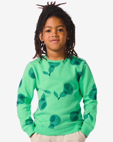 kindersweater met print groen 110/116 - 30778808 - HEMA