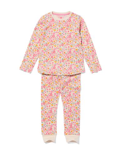 Kinderpyjama, gerippt, mit Blumen multifarbe multifarbe - 23002660MULTICOLOUR - HEMA