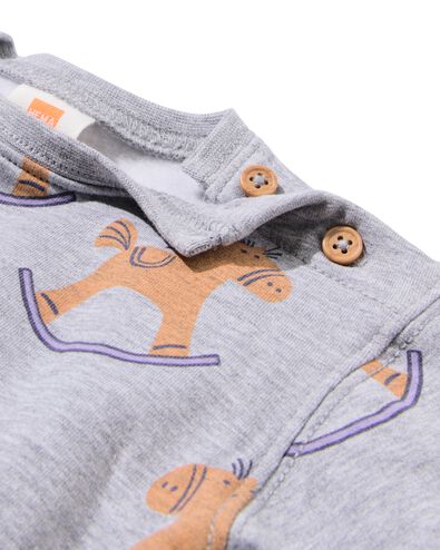 pull chevaux nouveau-n&eacute; gris chin&eacute; gris chin&eacute; - 33426220GREYMELANGE - HEMA