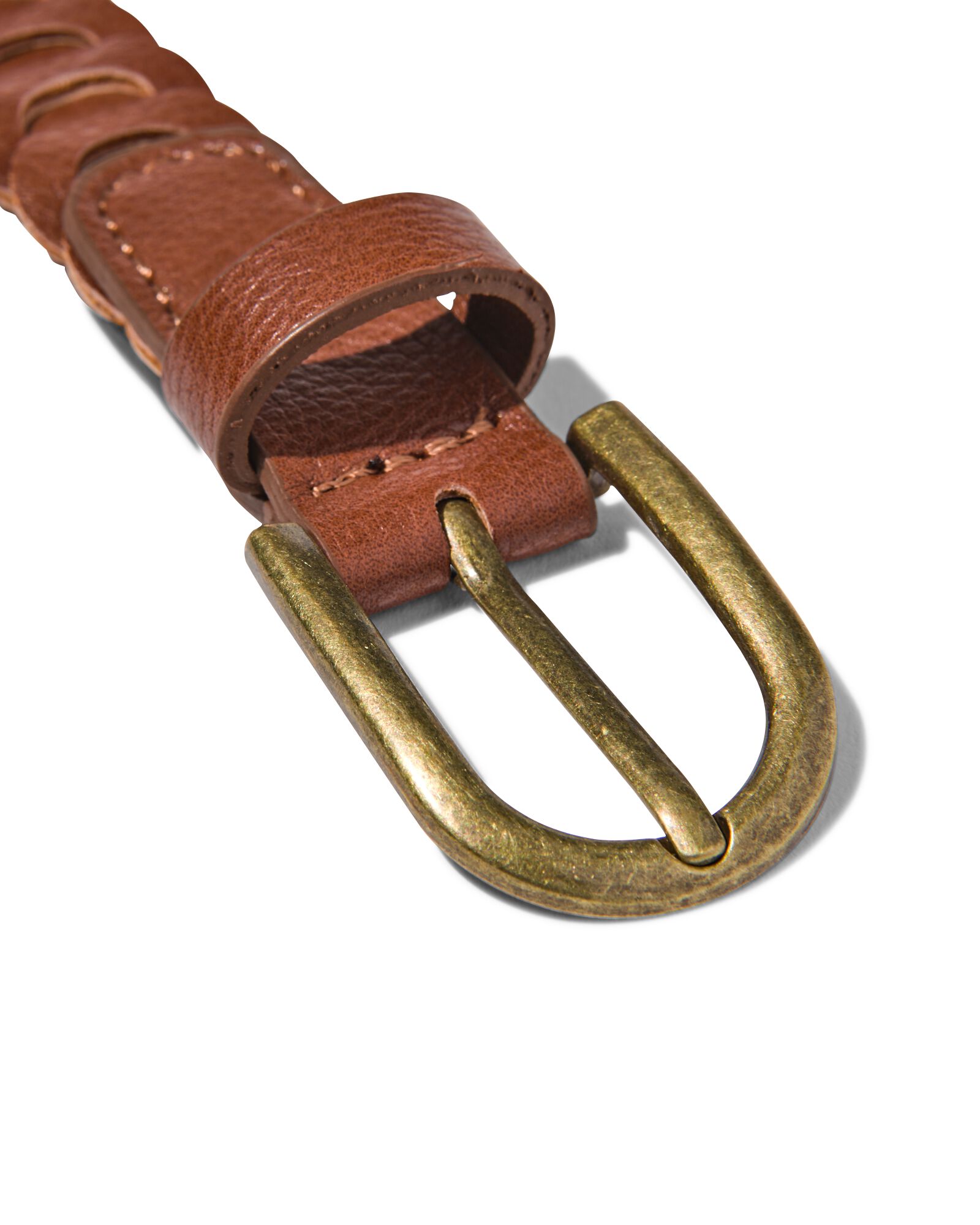 ceinture tress&eacute;e femme 2cm marron - 1000029987 - HEMA