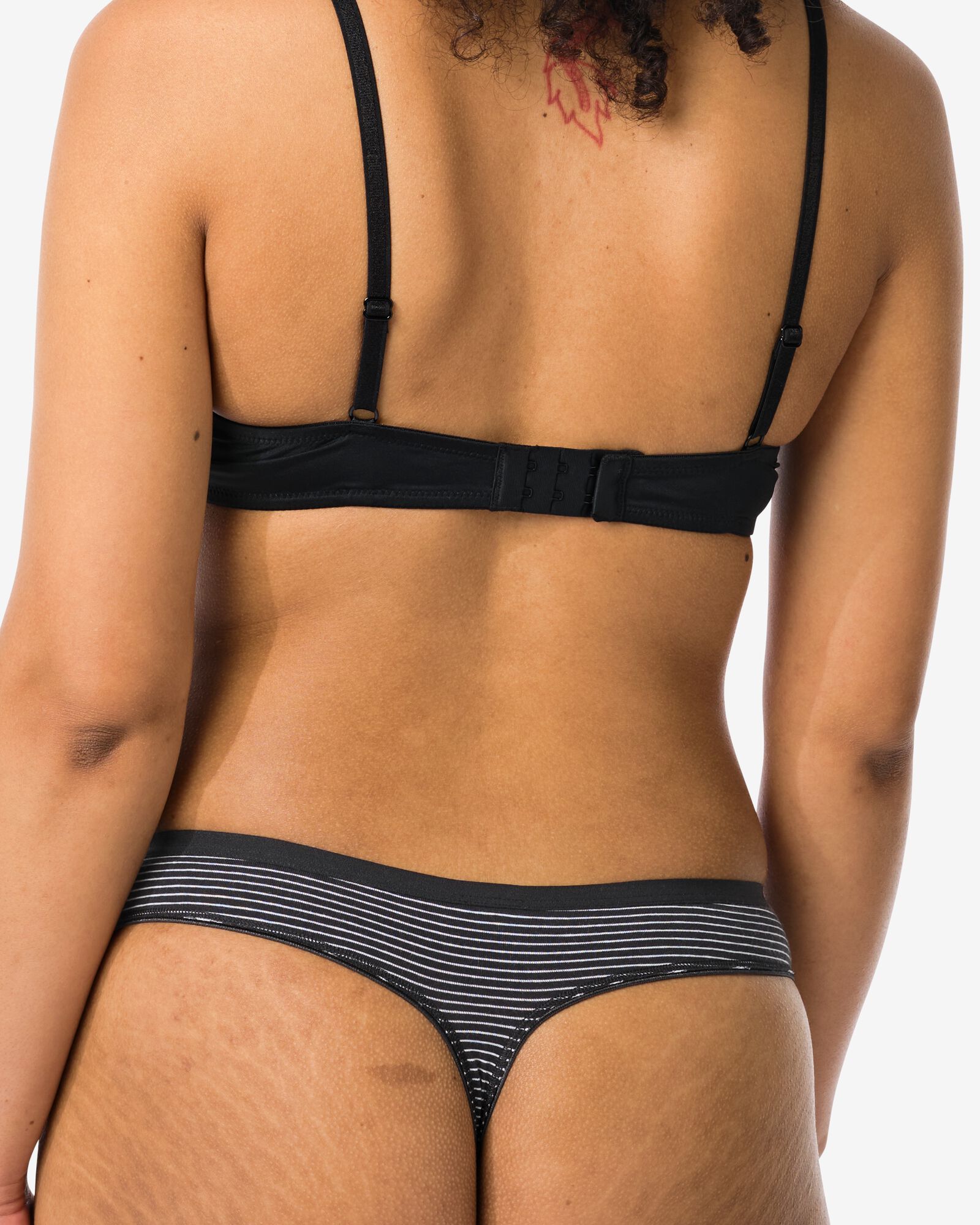 string femme en coton - lot de 2 noir/blanc noir/blanc - 19640900BLACKWHITE - HEMA