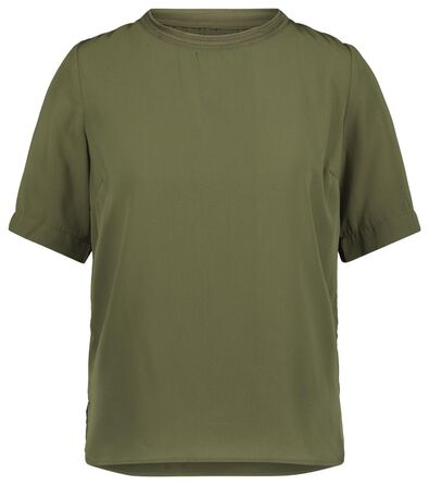 Damen-T-Shirt olivgrün - 1000021009 - HEMA