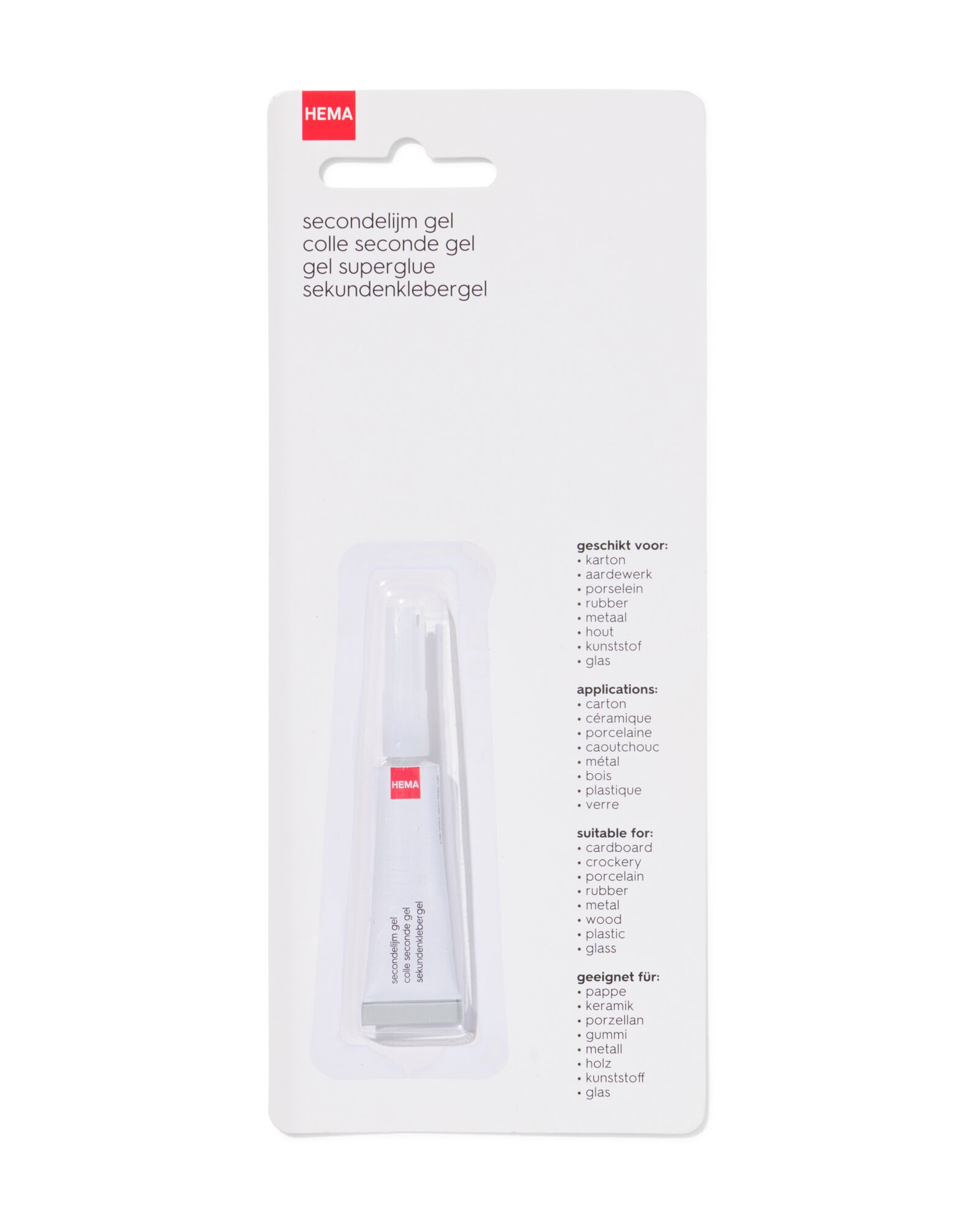 colle instantan&eacute;e gel 3g - 81000106 - HEMA