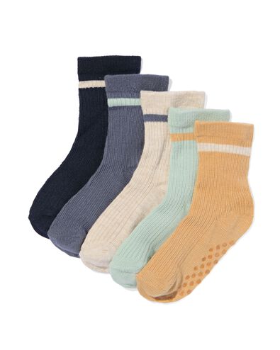 5 paires de chaussettes bébé avec bambou bleu 18-24 m - 4730454 - HEMA