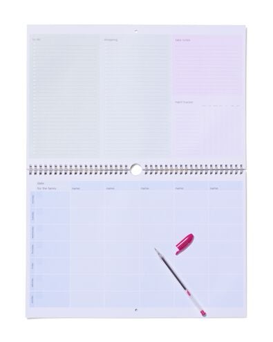 agenda familial 37x25 cm bleu clair - 14103716 - HEMA