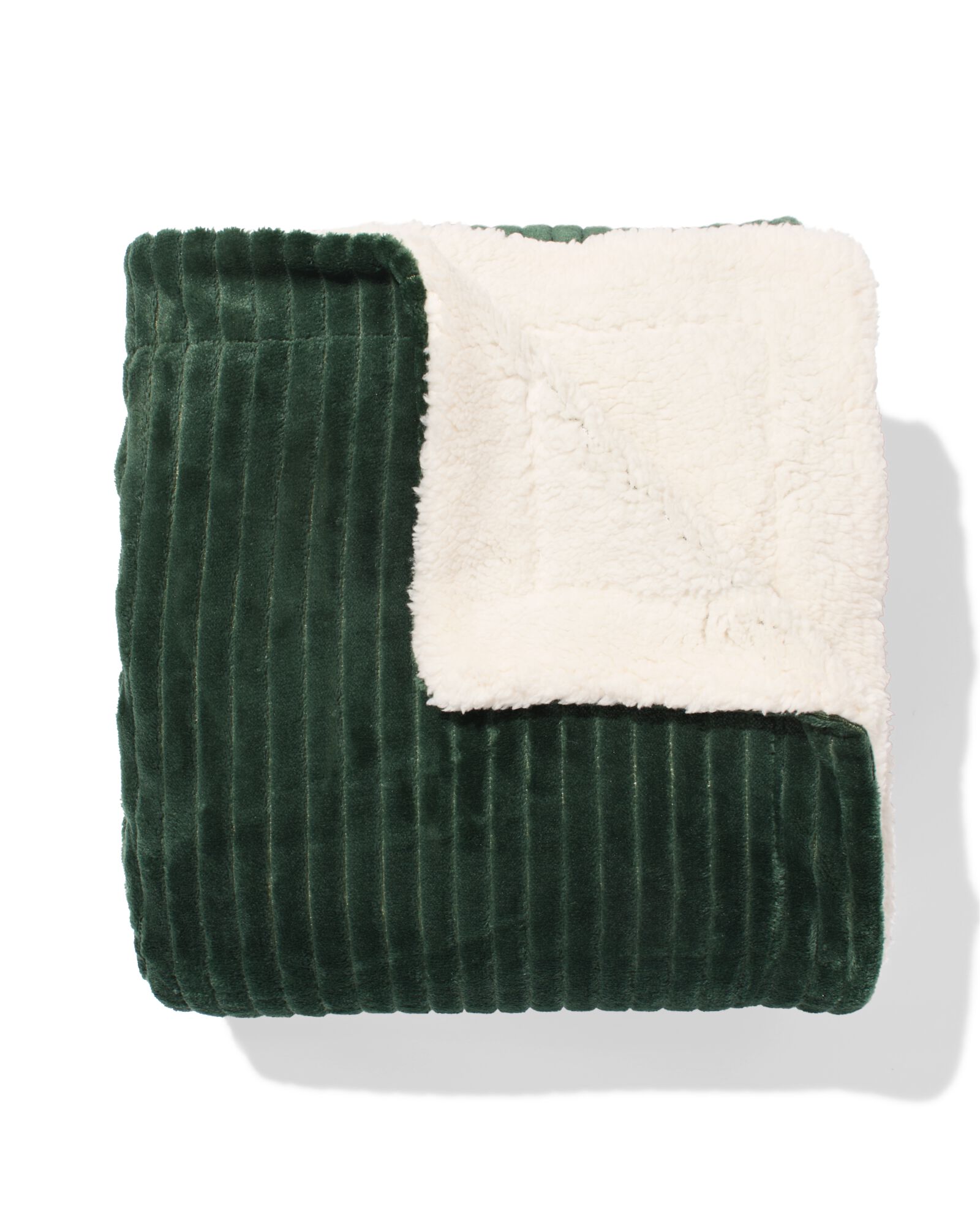 plaid 130x150cm sherpa blauwgroen - 7325172 - HEMA