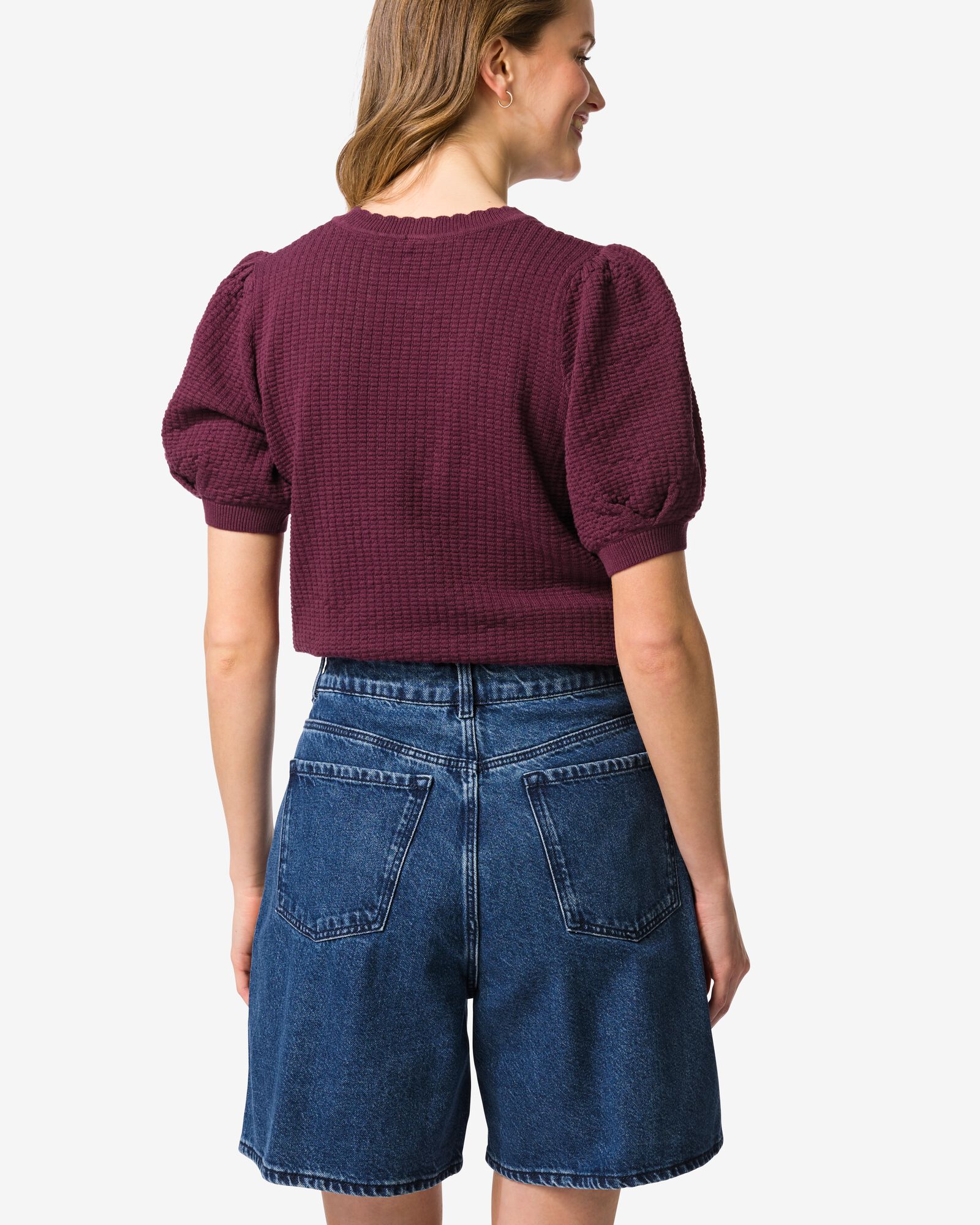 Damenshorts weite Passform Denim mittelblau mittelblau - 36209180MIDBLUE - HEMA