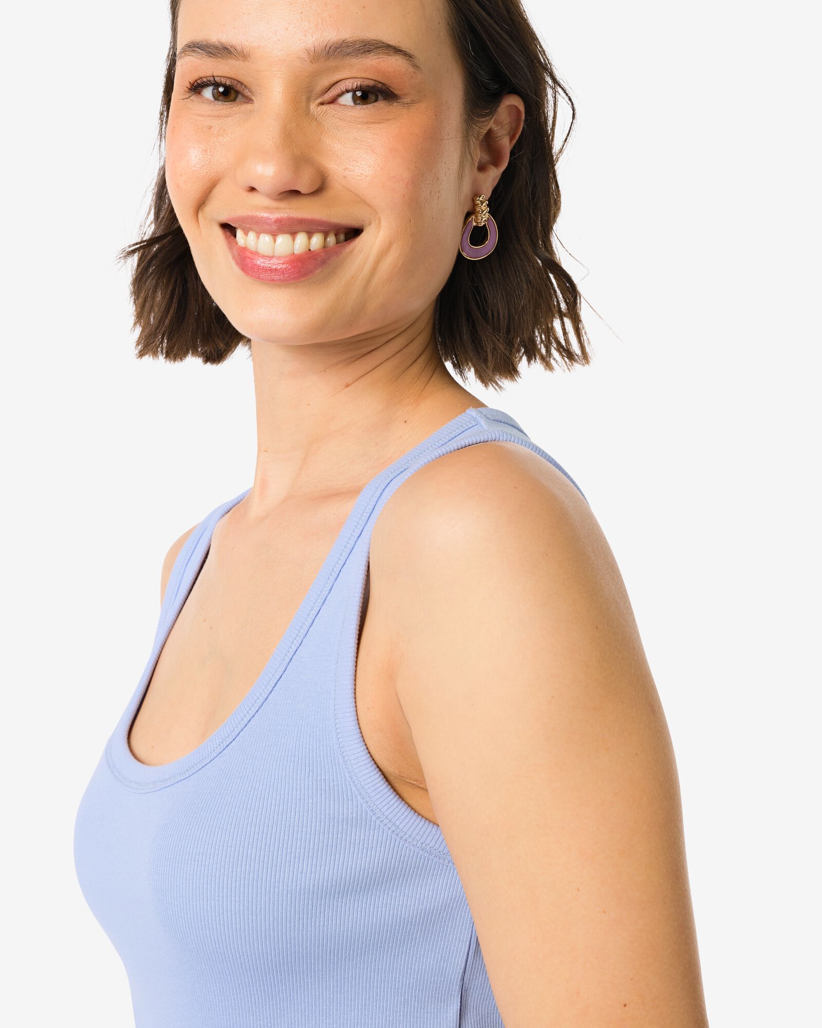 d&eacute;bardeur femme Anouk c&ocirc;tel&eacute; bleu - 36340085BLUE - HEMA