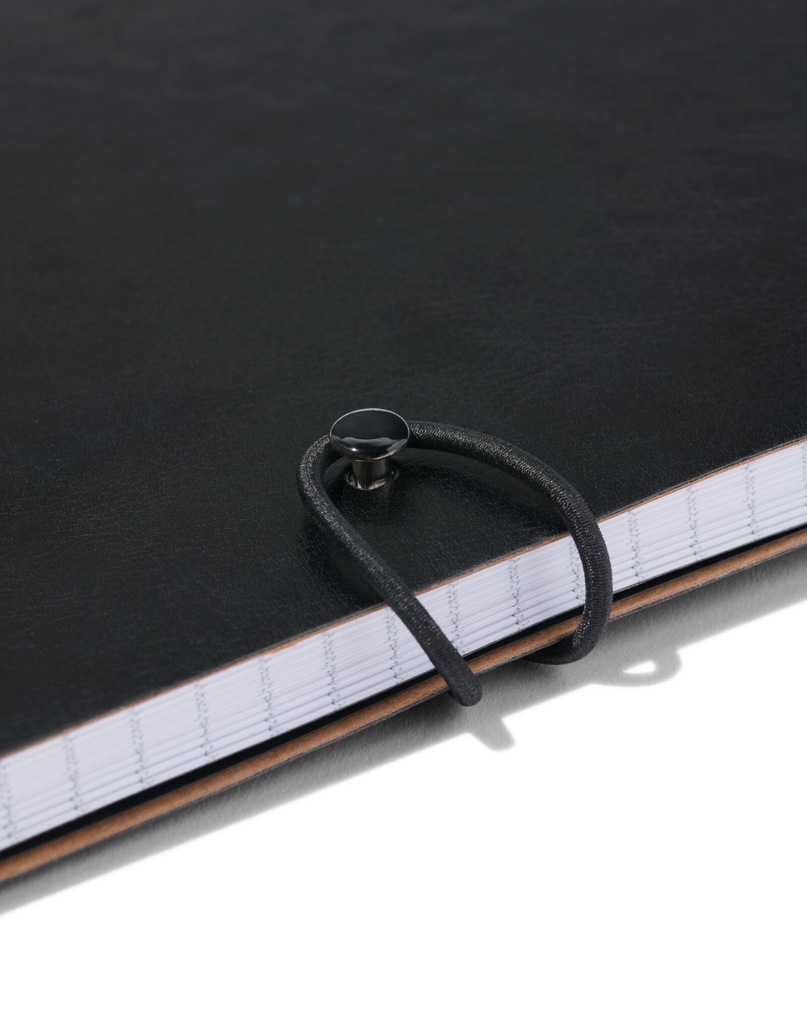 carnet lign&eacute; PU noir 18.5x25.5 - 14100173 - HEMA