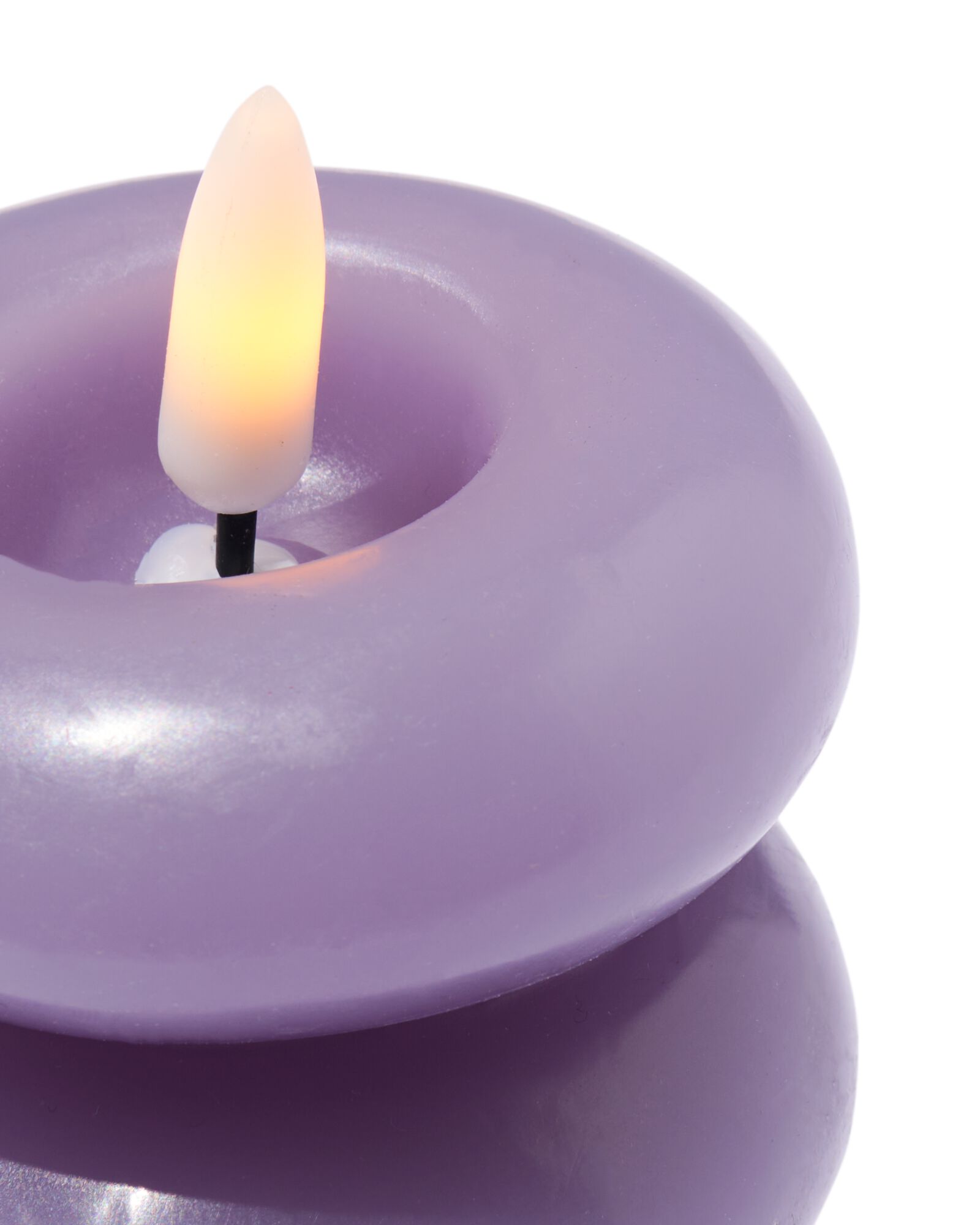 LED-Formkerze, &Oslash; 6,5 &times; 16 cm, lila - 13550172 - HEMA