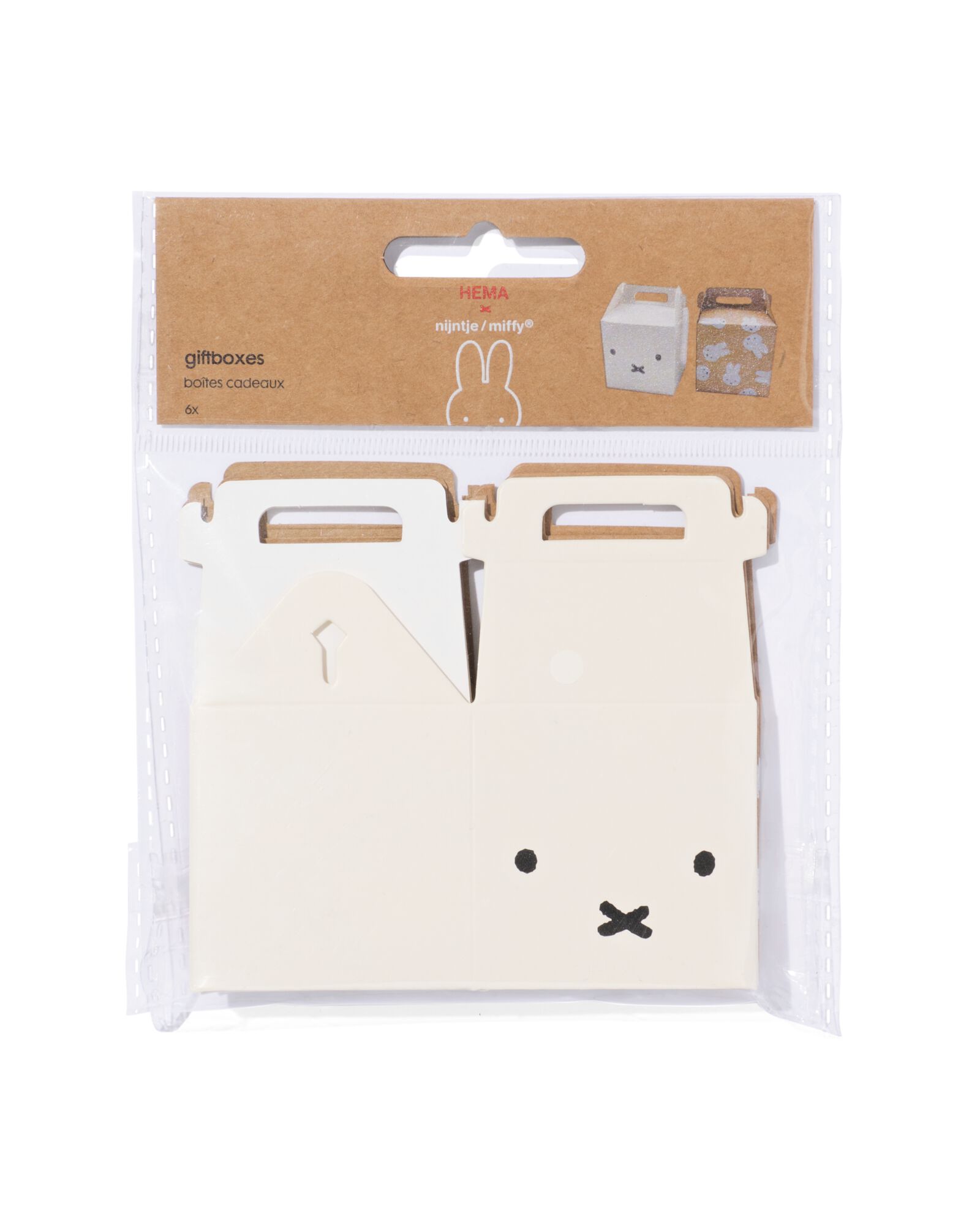 6er-Pack Falt-Geschenkschachteln, Pappe, 5 x 5 x 5 cm, Bl&auml;tter - 14750023 - HEMA