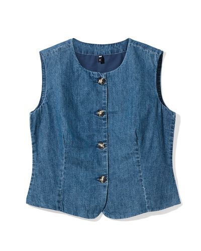 damesgilet Suzy middenblauw middenblauw - 36206950MIDBLUE - HEMA