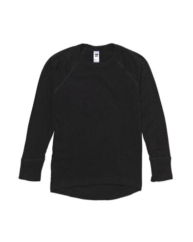 t-shirt thermo enfant noir 122/128 - 19309213 - HEMA