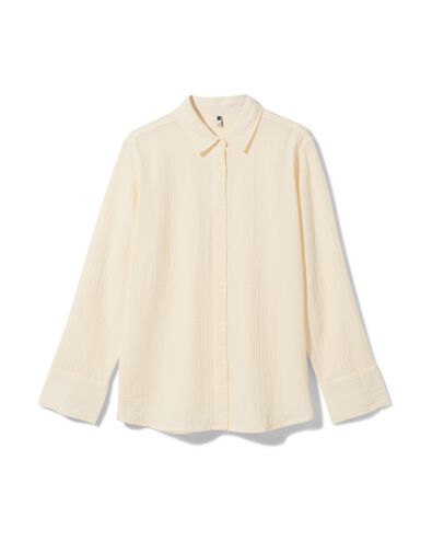 Bluse Iris Musselin eierschalenfarben - 36231335OFFWHITE - HEMA