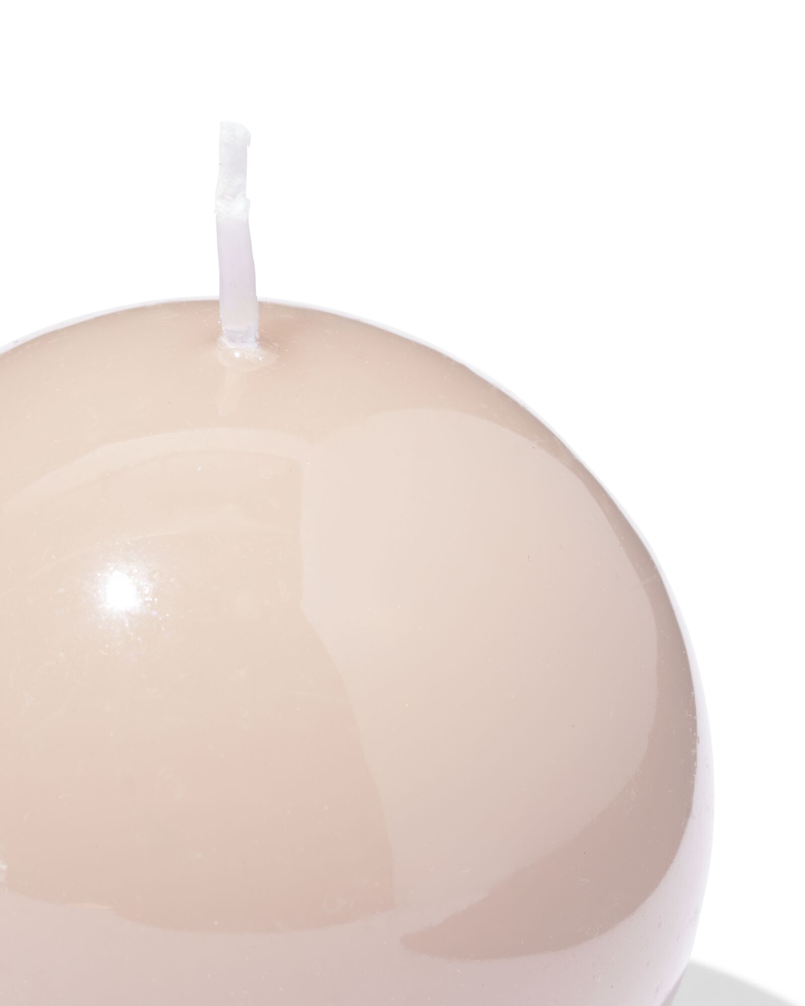 bougie sph&eacute;rique ⌀7cm lisse naturelle - 13504218 - HEMA