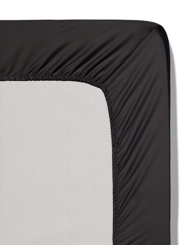 drap-housse 180x200cm satin gris fonc&eacute;  - 5180131 - HEMA