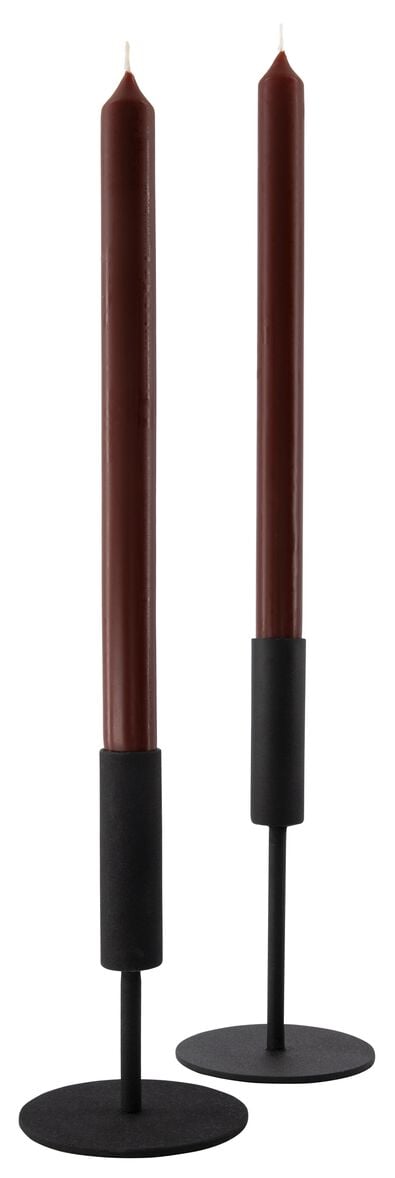 12 bougies longues &Oslash;2.2x29 rouge fonc&eacute;&nbsp; donkerrood 2,2 x 29 - 13503286 - HEMA