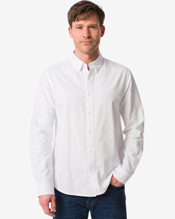 chemise oxford homme blanc blanc - 1000030209 - HEMA