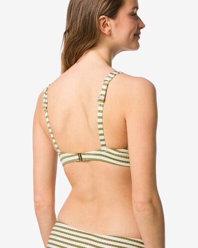 damesbikinitop Anette strepen middengroen - 22360180MIDGREEN - HEMA