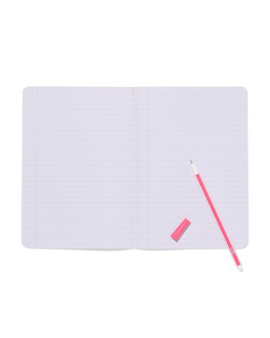 schriften A5 gelinieerd gradient - 3 stuks - 14102214 - HEMA