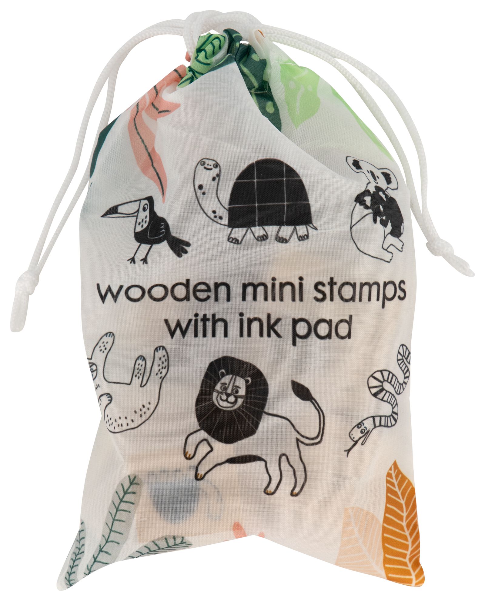 Mini-Holzstempel mit Stempelkissen, Tiere - 15980168 - HEMA