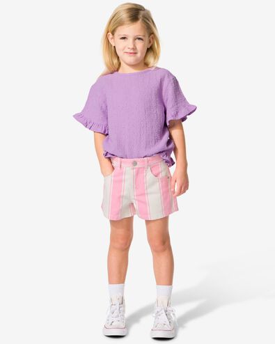 Kindershorts mit Streifenmuster rosa - 30811305PINK - HEMA