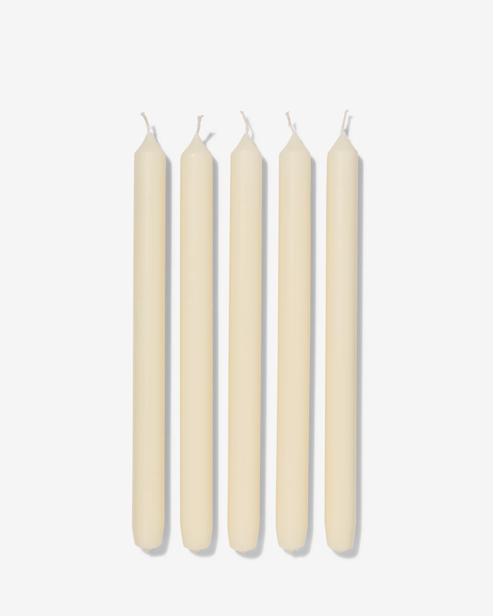 12 longues bougies d'intérieur Ø2.2x29 ivoire ivoire 2.2 x 29 - 13503051 - HEMA