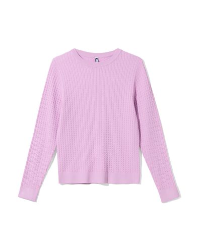Damen-Pullover, Livia, Zopfmuster lila lila - 36205280LILAC - HEMA