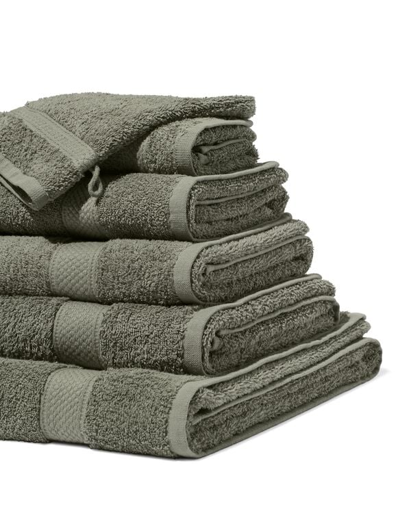 Handtuch 50&nbsp;x&nbsp;100, schwere Qualit&auml;t &ndash; Graugr&uuml;n armeegr&uuml;n Handtuch, 50 x 100 - 5200702 - HEMA