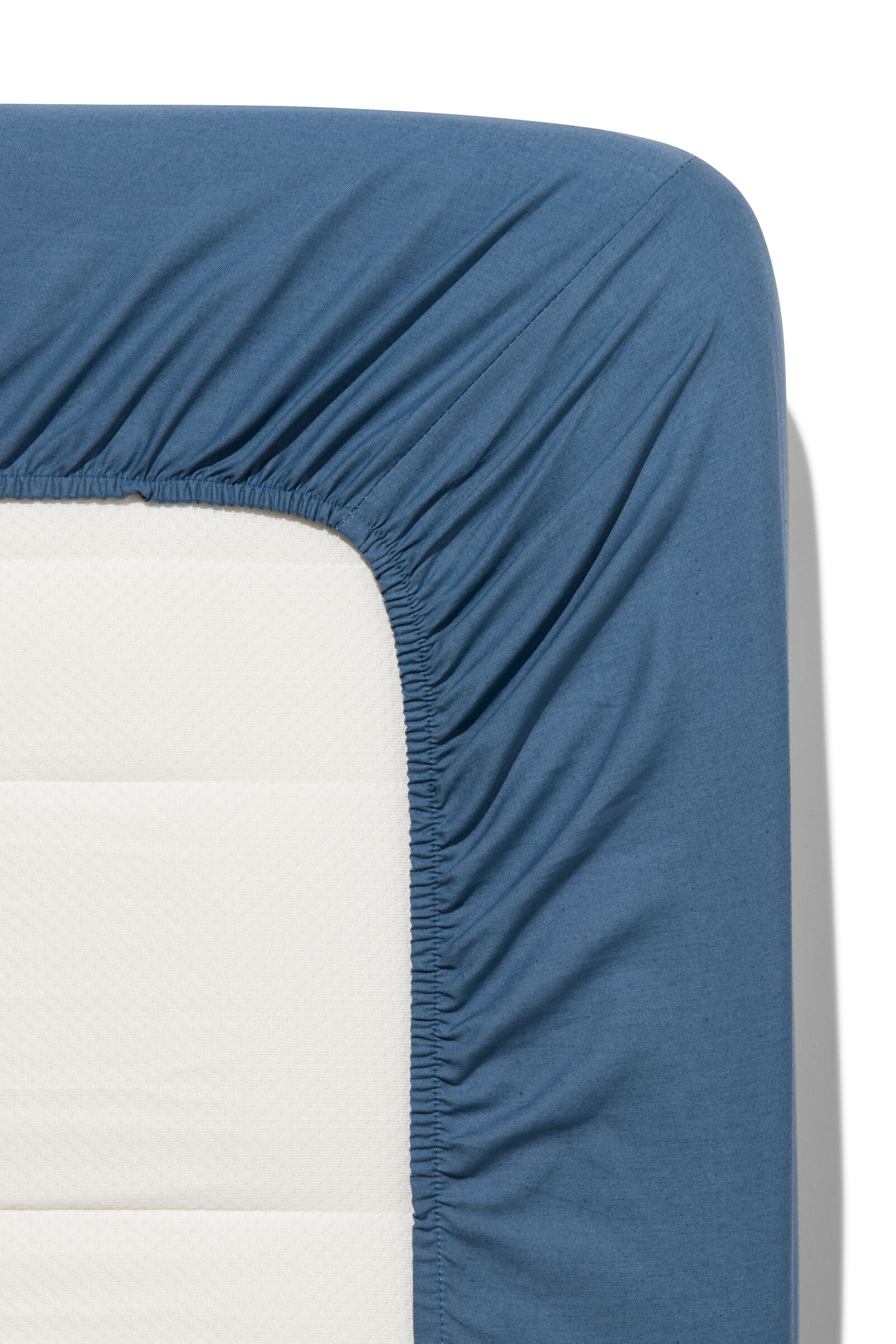 boxspring hoeslaken zacht katoen 80x200 blauw - 5180101 - HEMA
