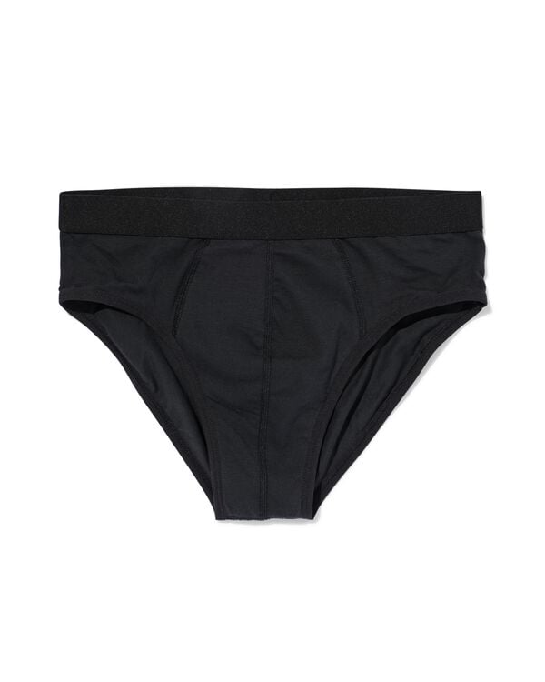 lekvrij slip katoen kort voor licht urineverlies zwart zwart - 19170330BLACK - HEMA