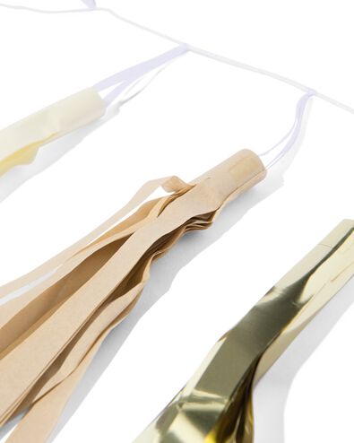 Girlande mit Quasten, Wei&szlig;-Gold, 3&nbsp;m - 14250262 - HEMA