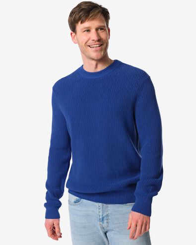 pull homme Jens rayures bleu vif bleu vif - 2170220BRIGHTBLUE - HEMA