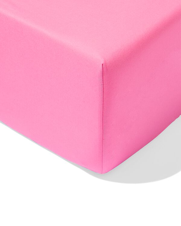 drap housse 160x200cm coton doux rose vif - 5160011 - HEMA