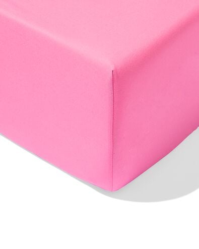 drap-housse 180x200cm coton doux rose vif - 5160012 - HEMA