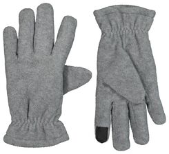 kinderhandschoenen met touchscreen fleece grijsmelange grijsmelange - 1000020793 - HEMA