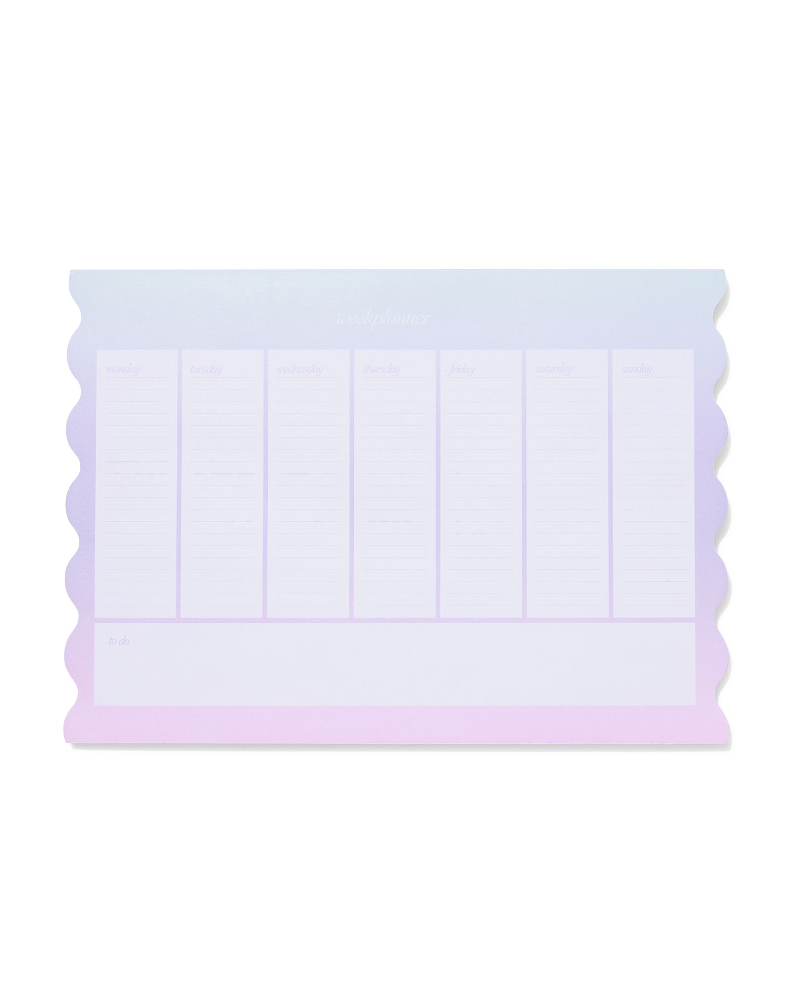 weekplanner 29.7x21cm golven - 14102210 - HEMA