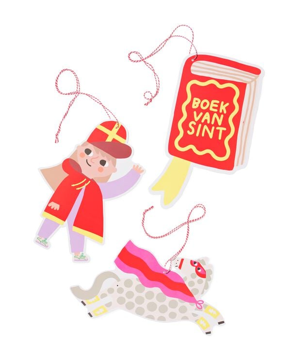 figurines suspendues Saint-Nicolas - 3 pièces - 25900057 - HEMA