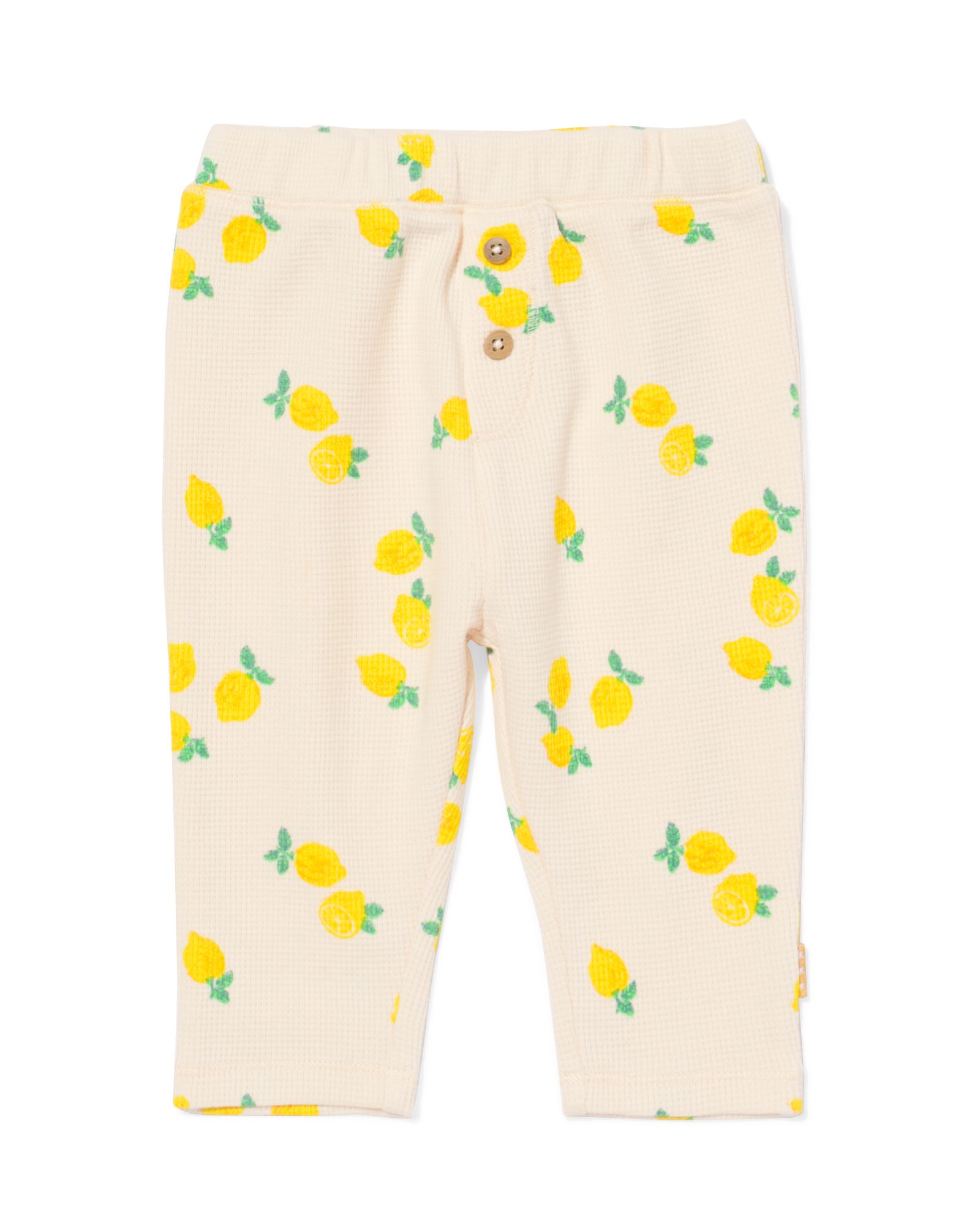 pantalon nouveau-n&eacute; gaufre citrons &eacute;cru - 33419320ECRU - HEMA